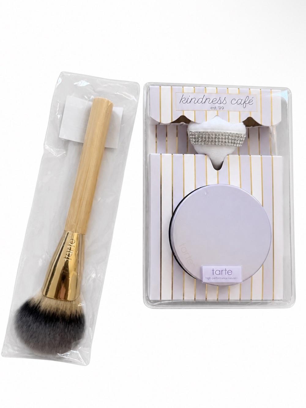 Tarte cosmetics creaseless setting powder and foundation brush bundle